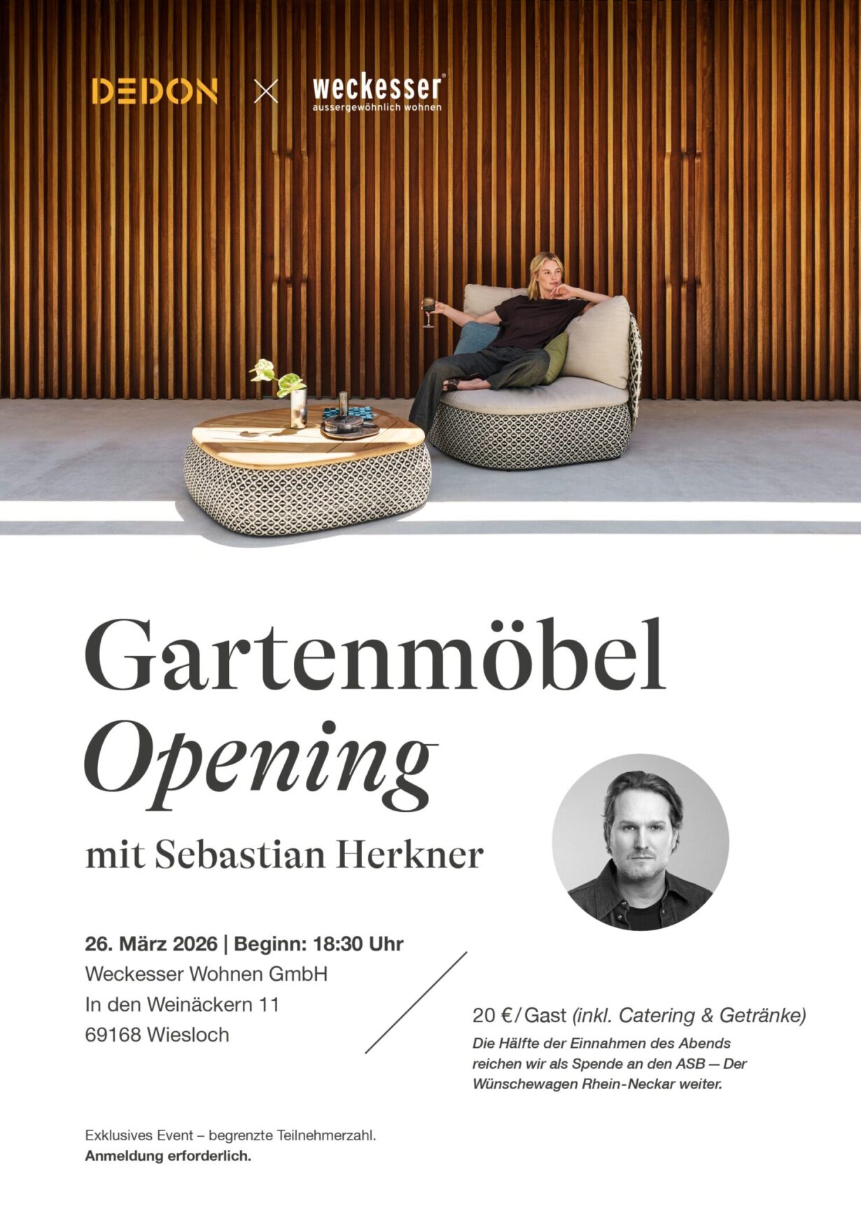 Gartenmöbel Opening mit Sebastian Herkner